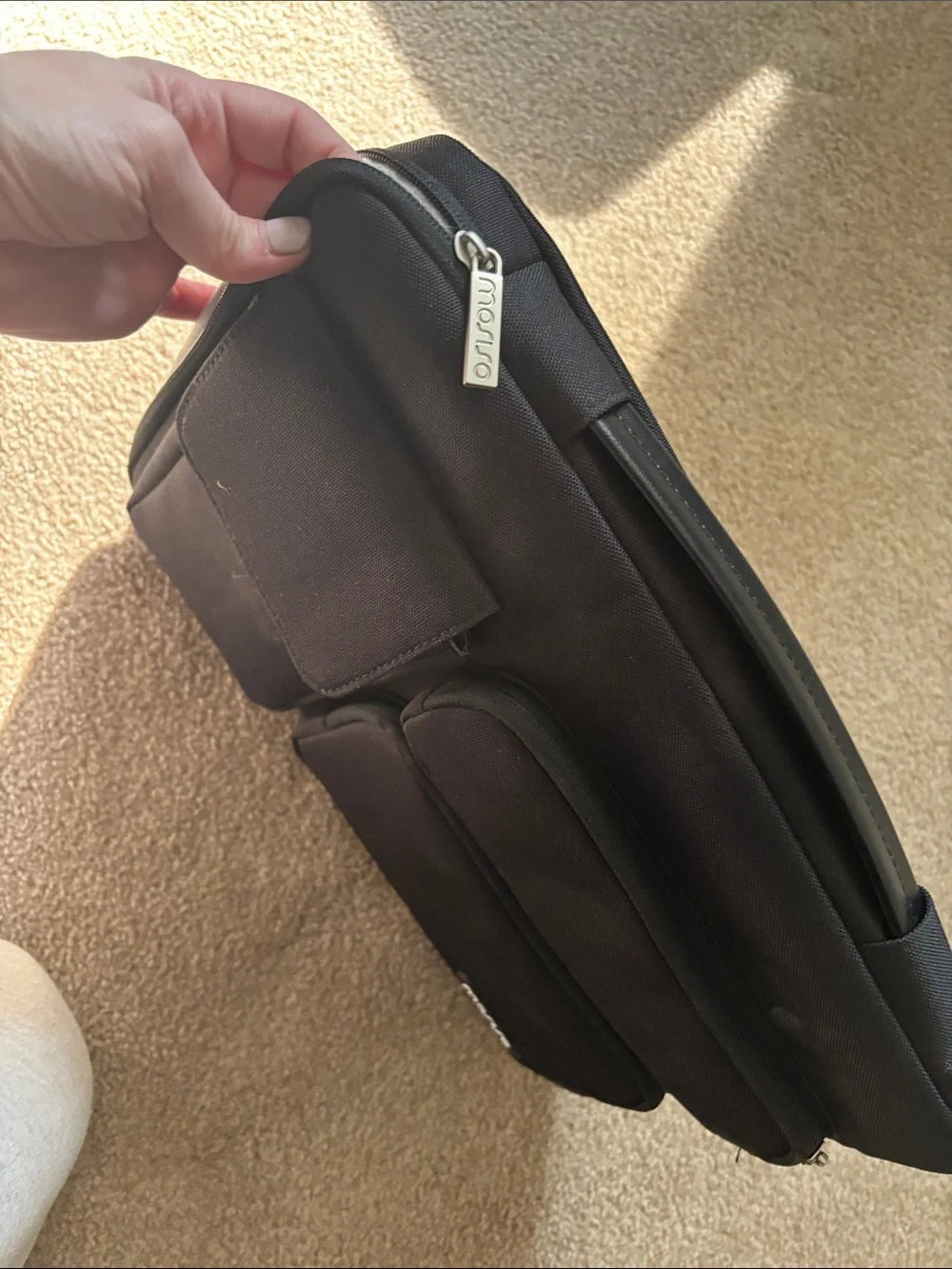 Mosiso Black Compact Laptop Sleeve with Front Pocket